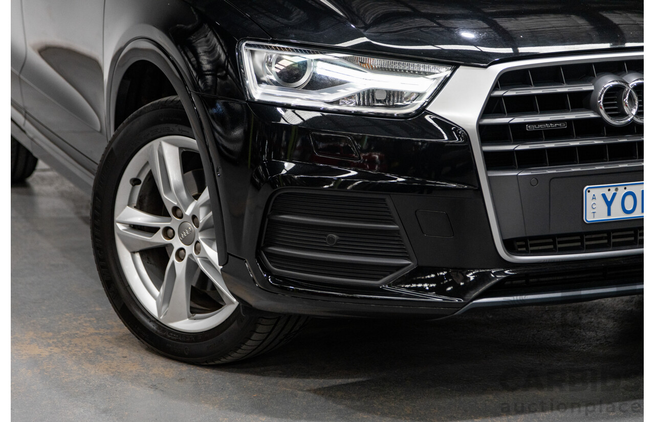 11/2016 Audi Q3 2.0 TFSI Sport Quattro (AWD) 8U MY17 4d Wagon Mythos Black Metallic Turbo 2.0L