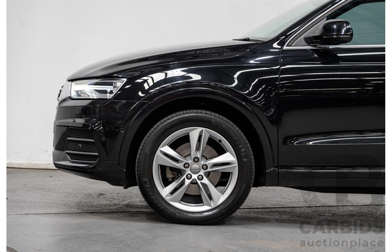 11/2016 Audi Q3 2.0 TFSI Sport Quattro (AWD) 8U MY17 4d Wagon Mythos Black Metallic Turbo 2.0L