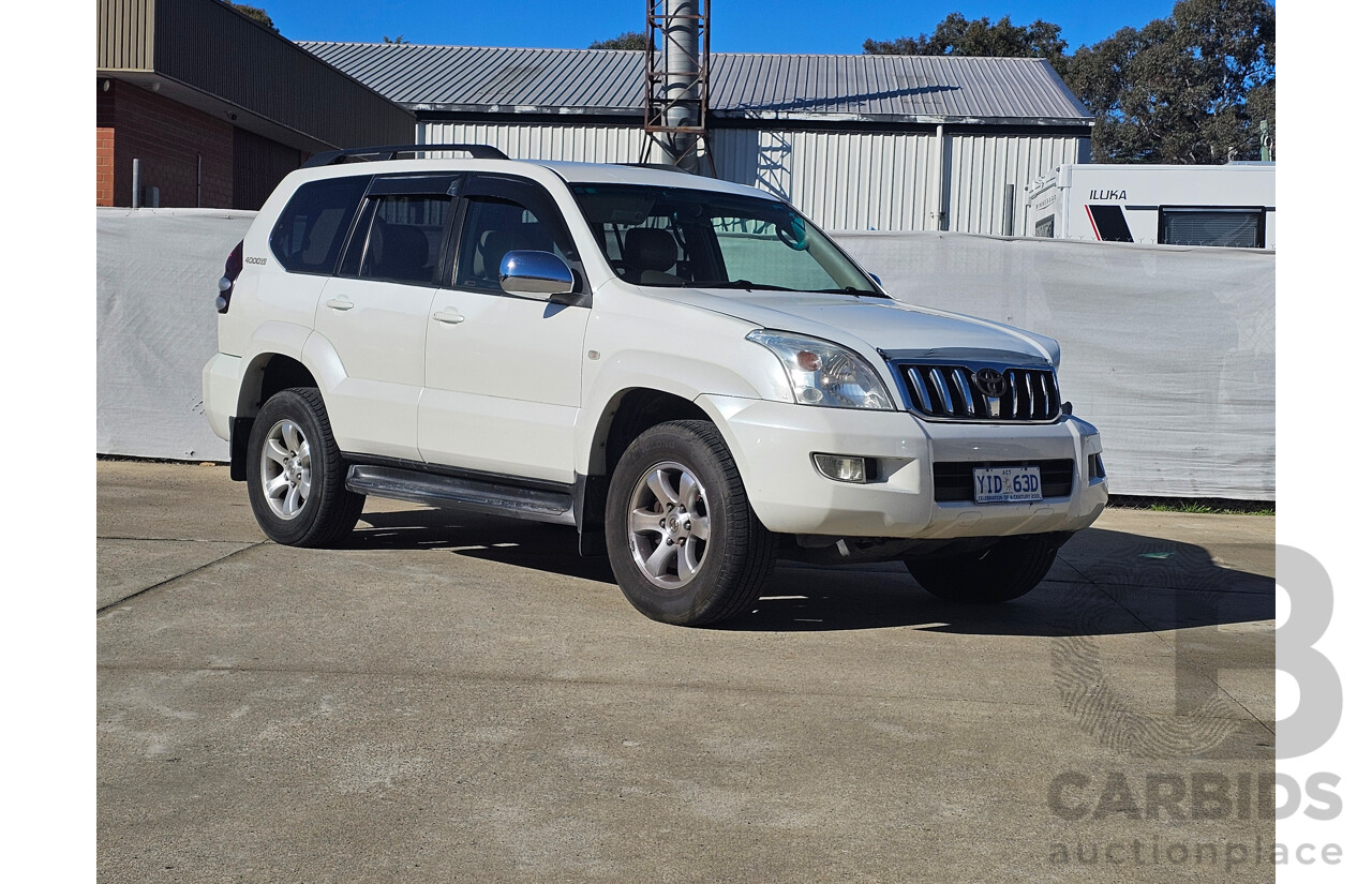 1/2007 Toyota Landcruiser Prado VX (4x4) GRJ120R 07 UPGRADE 4d Wagon White 4.0L