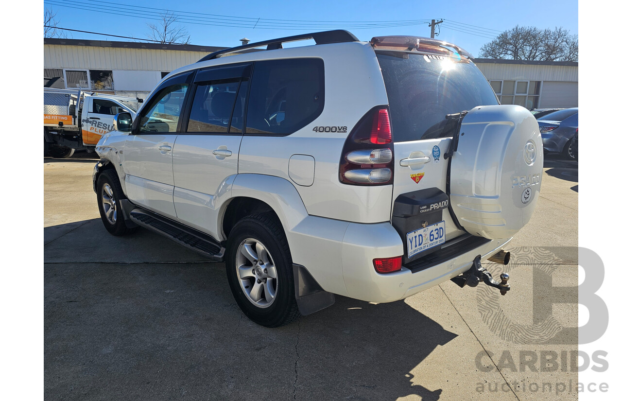 1/2007 Toyota Landcruiser Prado VX (4x4) GRJ120R 07 UPGRADE 4d Wagon White 4.0L