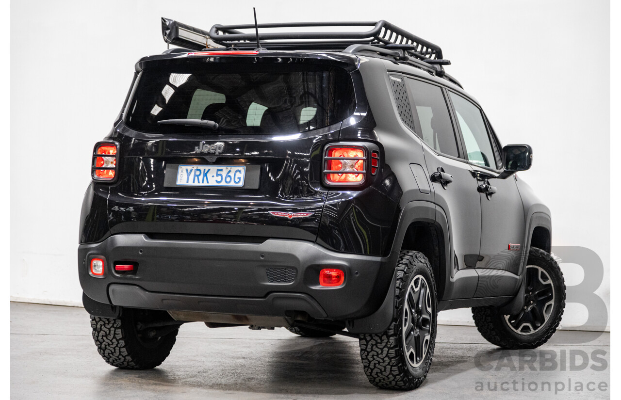 6/2017 Jeep Renegade Trailhawk (AWD) BU MY17 4d Wagon Black Turbo 2.4L