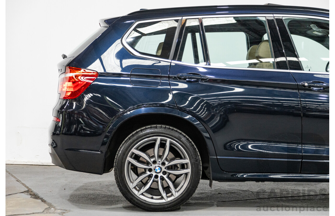 5/2017 BMW X3 Xdrive 30d LCI (AWD) F25 M-Sport Package MY17 4d Wagon Carbon Black Metallic Turbo Diesel 3.0L