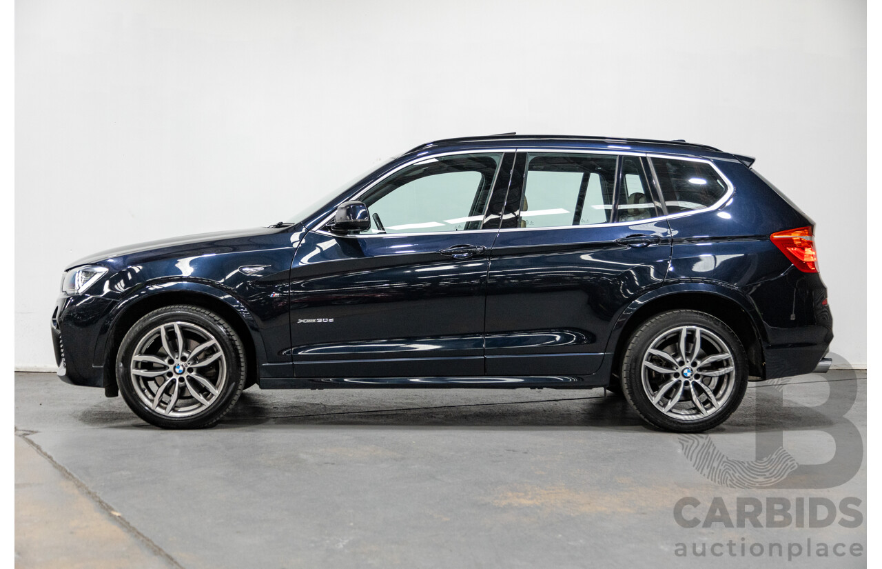 5/2017 BMW X3 Xdrive 30d LCI (AWD) F25 M-Sport Package MY17 4d Wagon Carbon Black Metallic Turbo Diesel 3.0L