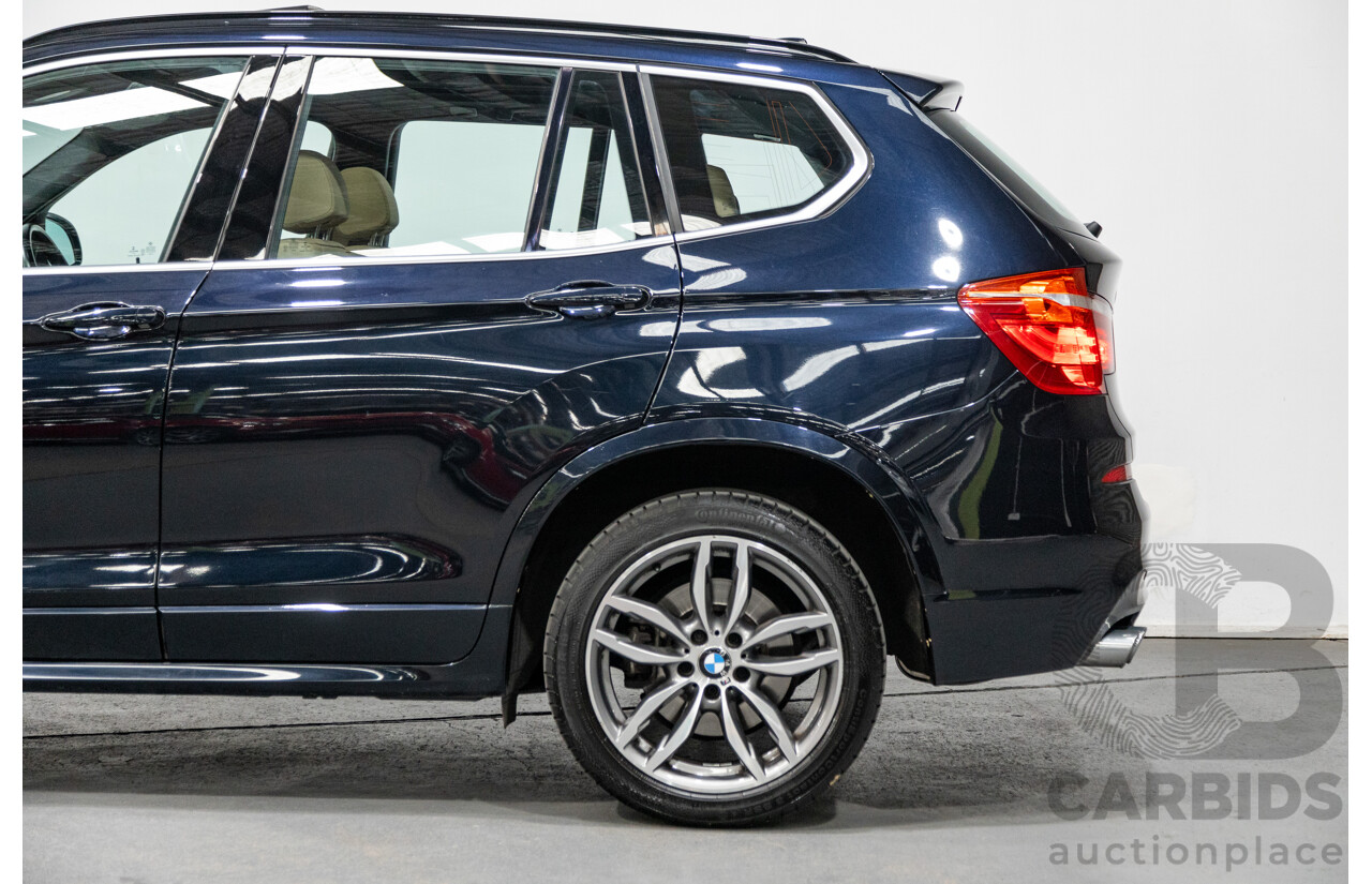 5/2017 BMW X3 Xdrive 30d LCI (AWD) F25 M-Sport Package MY17 4d Wagon Carbon Black Metallic Turbo Diesel 3.0L