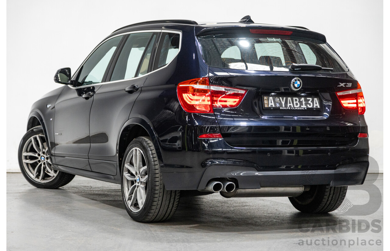 5/2017 BMW X3 Xdrive 30d LCI (AWD) F25 M-Sport Package MY17 4d Wagon Carbon Black Metallic Turbo Diesel 3.0L