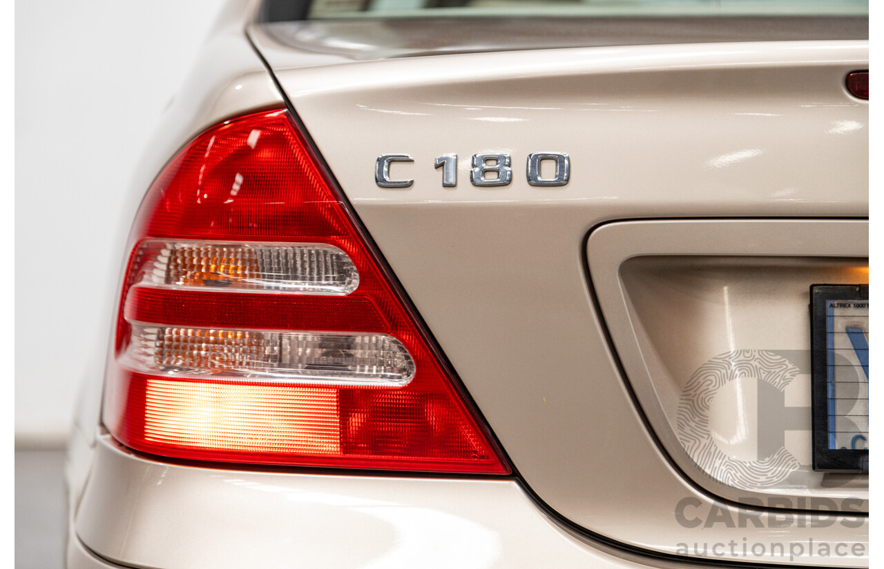 03/2003 Mercedes Benz C180 Kompressor Classic W203 4d Sedan Travertine Beige Metallic Supercharged 1.8L
