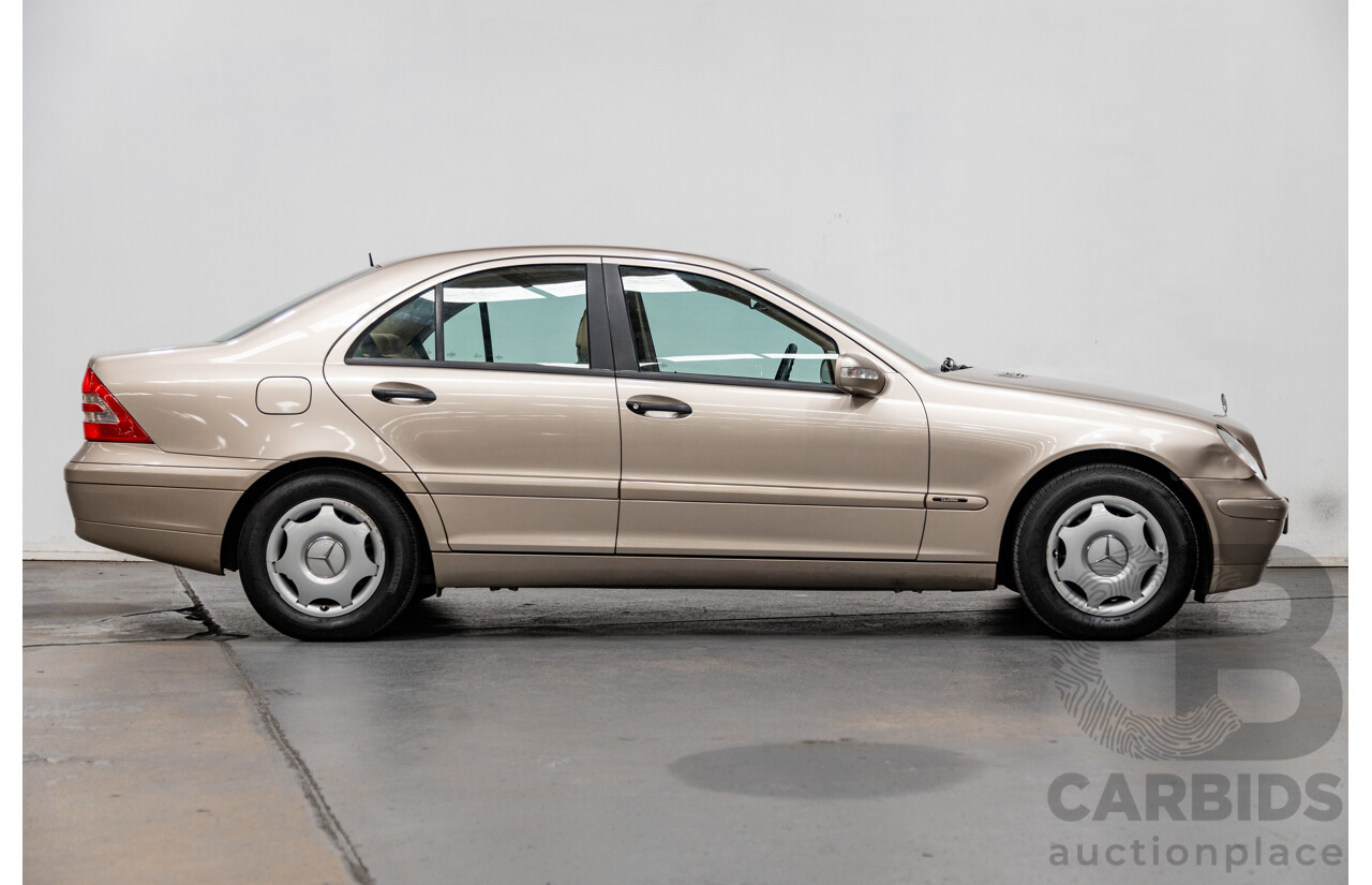 03/2003 Mercedes Benz C180 Kompressor Classic W203 4d Sedan Travertine Beige Metallic Supercharged 1.8L