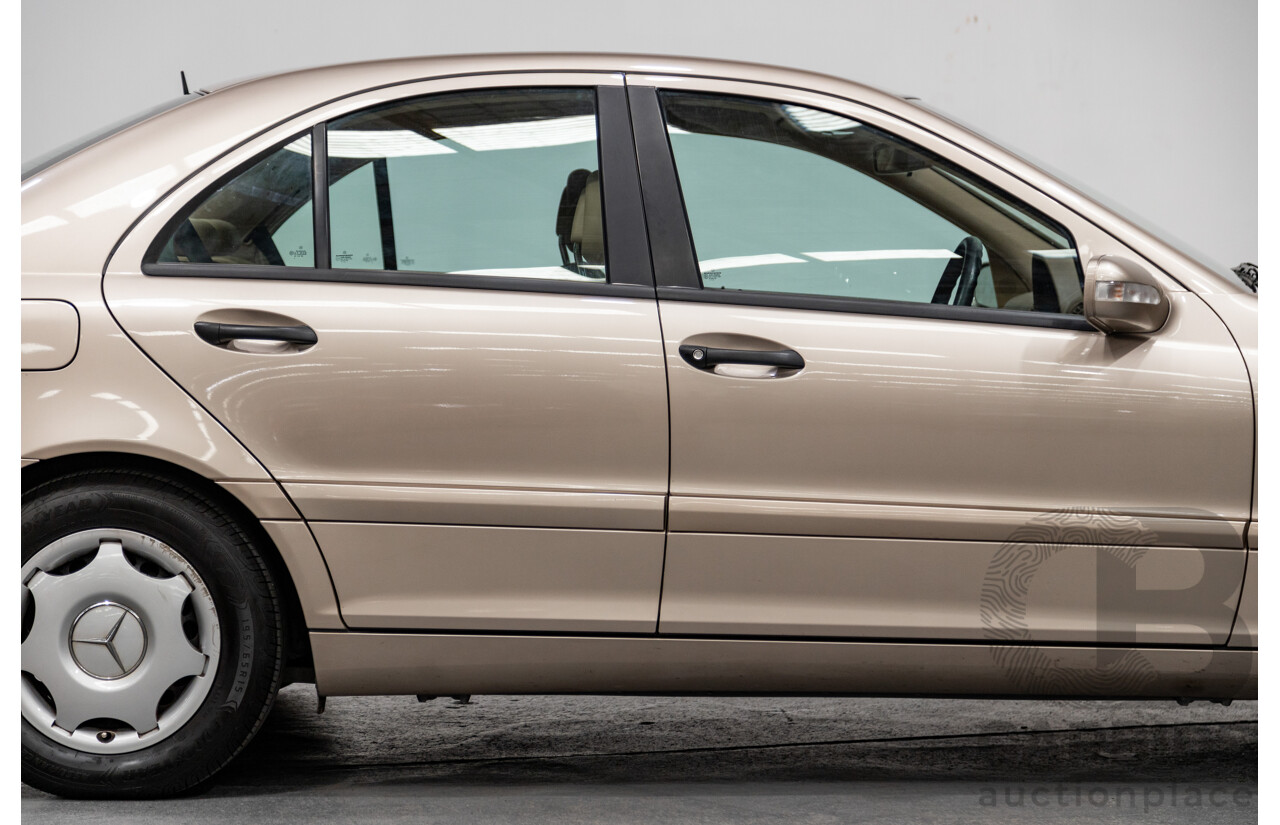 03/2003 Mercedes Benz C180 Kompressor Classic W203 4d Sedan Travertine Beige Metallic Supercharged 1.8L