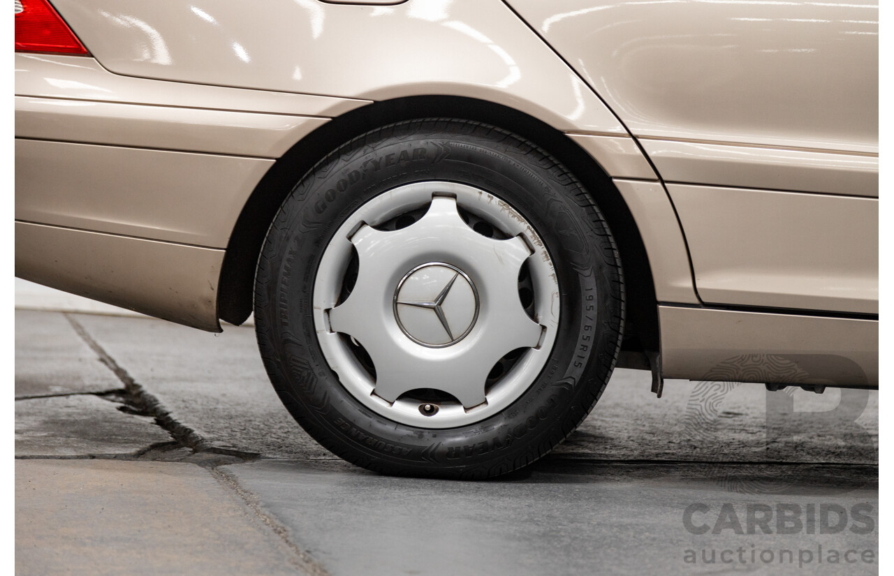 03/2003 Mercedes Benz C180 Kompressor Classic W203 4d Sedan Travertine Beige Metallic Supercharged 1.8L