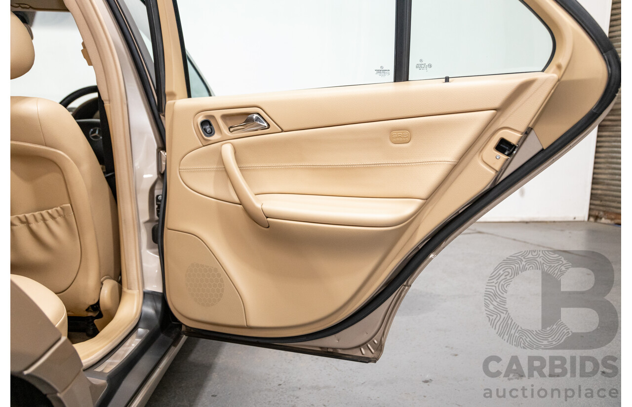 03/2003 Mercedes Benz C180 Kompressor Classic W203 4d Sedan Travertine Beige Metallic Supercharged 1.8L