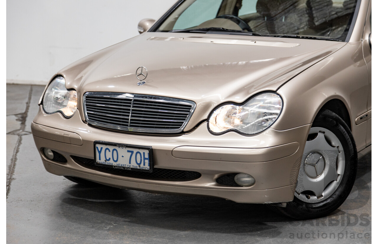 03/2003 Mercedes Benz C180 Kompressor Classic W203 4d Sedan Travertine Beige Metallic Supercharged 1.8L