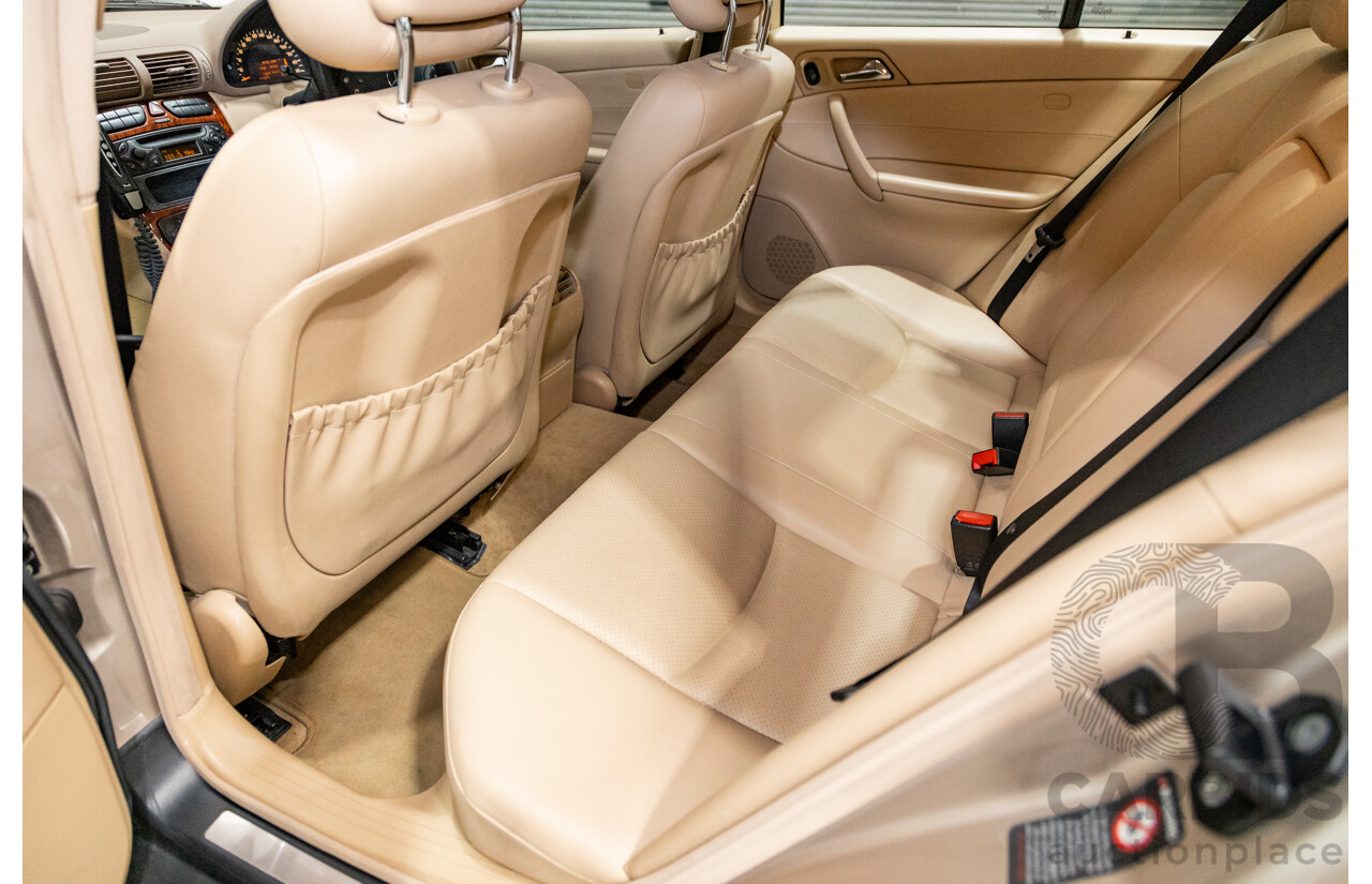 03/2003 Mercedes Benz C180 Kompressor Classic W203 4d Sedan Travertine Beige Metallic Supercharged 1.8L