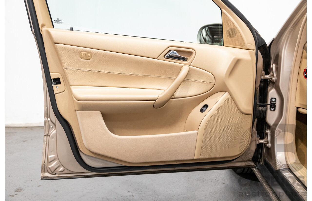 03/2003 Mercedes Benz C180 Kompressor Classic W203 4d Sedan Travertine Beige Metallic Supercharged 1.8L