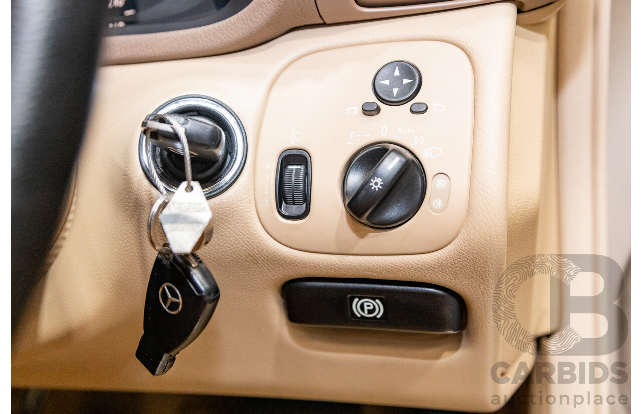 03/2003 Mercedes Benz C180 Kompressor Classic W203 4d Sedan Travertine Beige Metallic Supercharged 1.8L