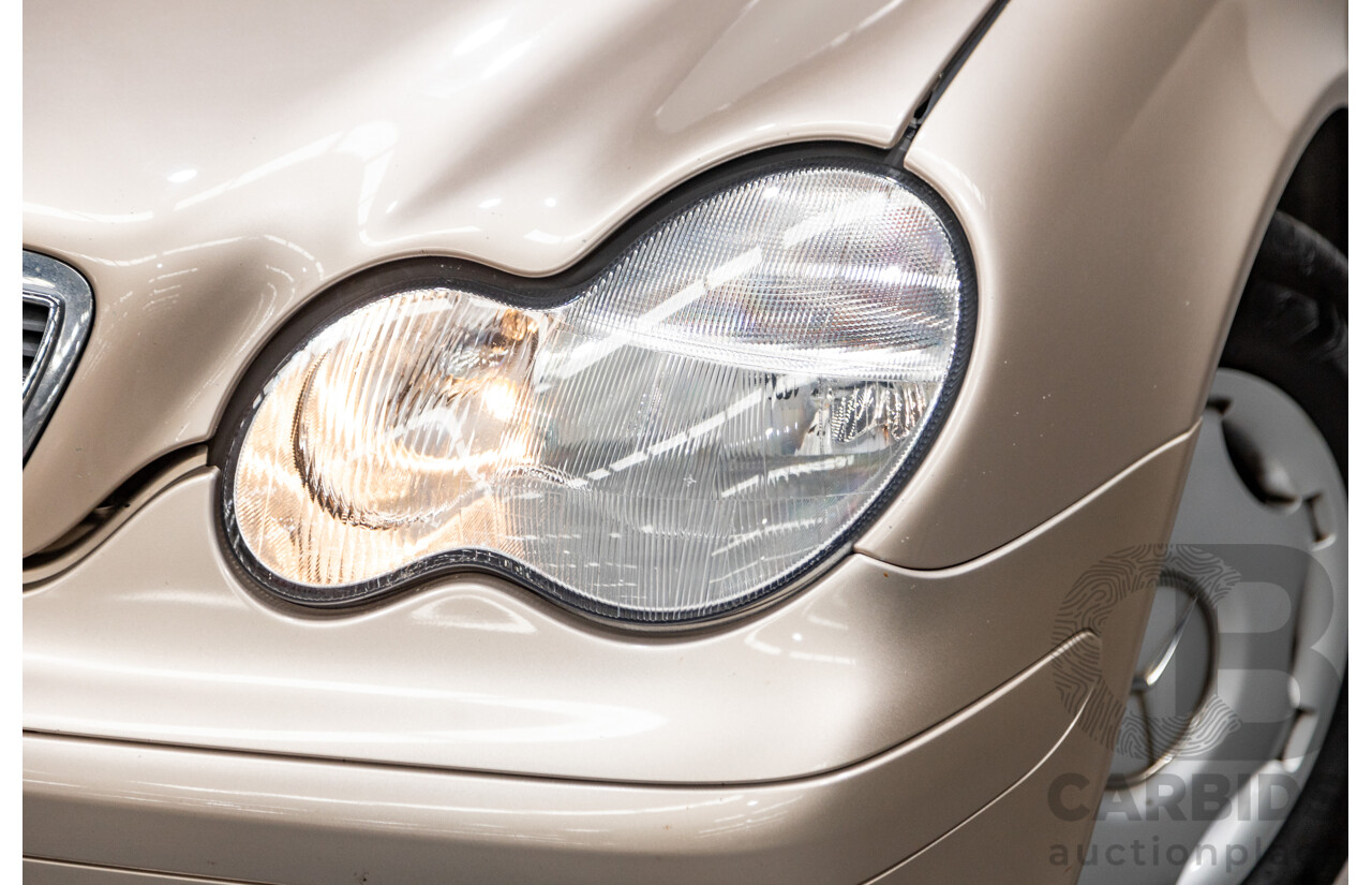 03/2003 Mercedes Benz C180 Kompressor Classic W203 4d Sedan Travertine Beige Metallic Supercharged 1.8L