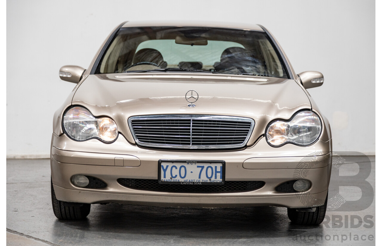 03/2003 Mercedes Benz C180 Kompressor Classic W203 4d Sedan Travertine Beige Metallic Supercharged 1.8L