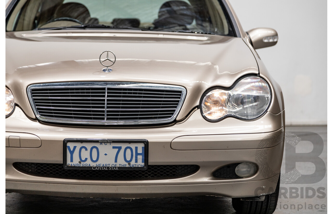 03/2003 Mercedes Benz C180 Kompressor Classic W203 4d Sedan Travertine Beige Metallic Supercharged 1.8L