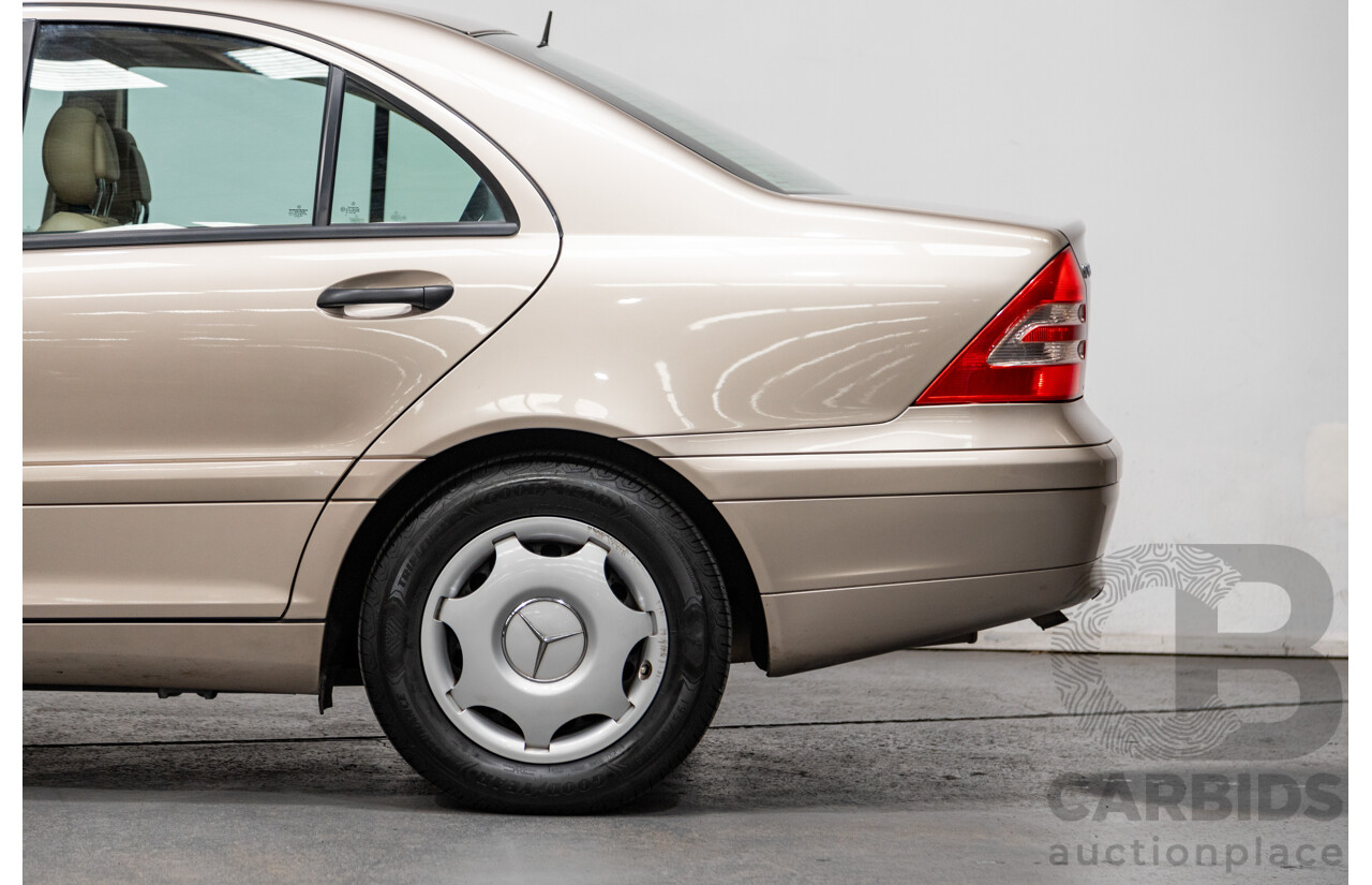 03/2003 Mercedes Benz C180 Kompressor Classic W203 4d Sedan Travertine Beige Metallic Supercharged 1.8L