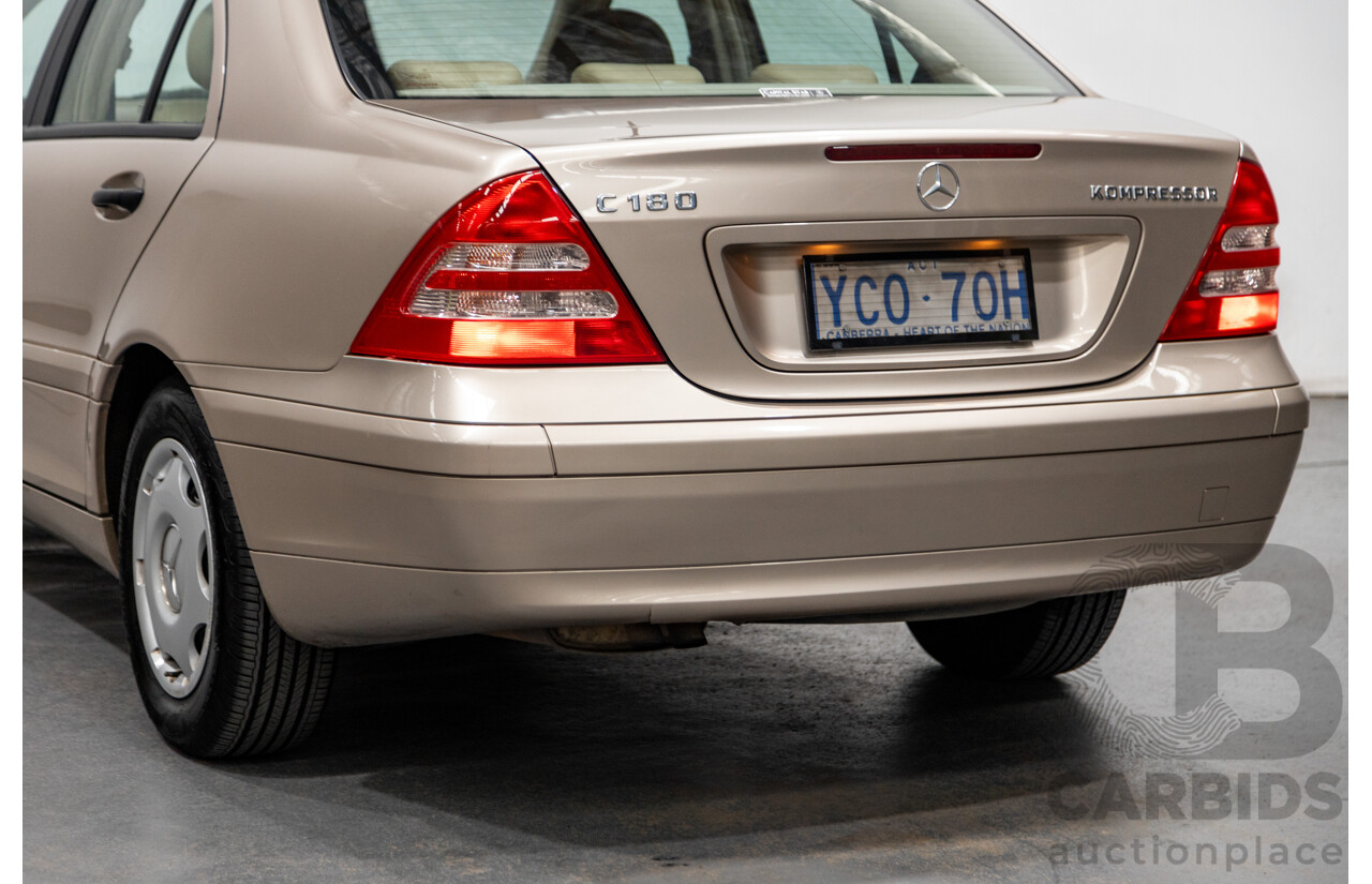 03/2003 Mercedes Benz C180 Kompressor Classic W203 4d Sedan Travertine Beige Metallic Supercharged 1.8L