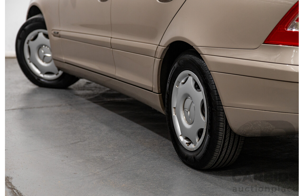 03/2003 Mercedes Benz C180 Kompressor Classic W203 4d Sedan Travertine Beige Metallic Supercharged 1.8L