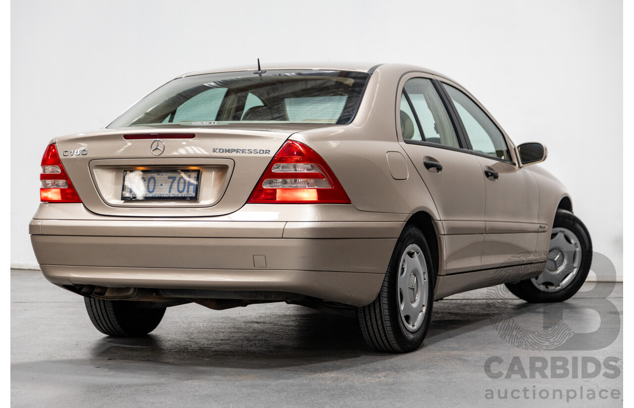 03/2003 Mercedes Benz C180 Kompressor Classic W203 4d Sedan Travertine Beige Metallic Supercharged 1.8L