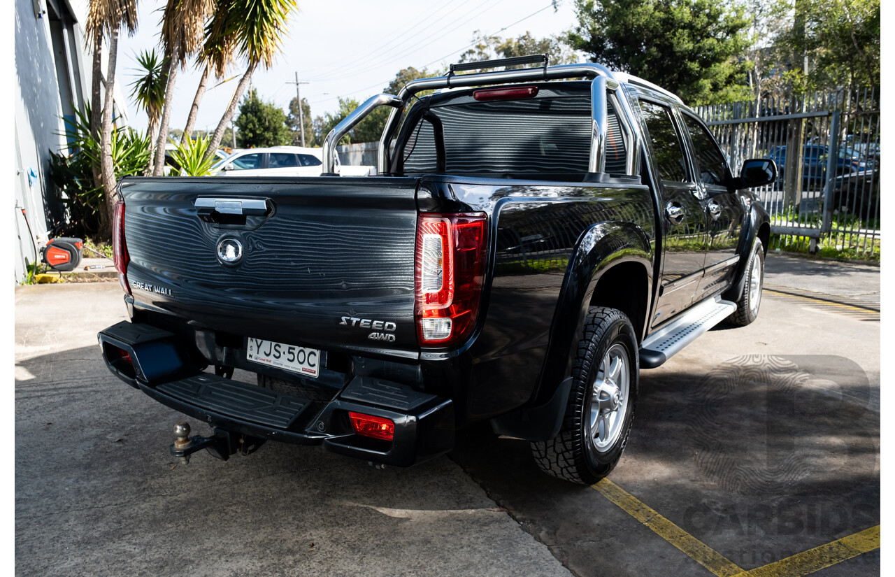 04/2019 Great Wall Steed NBP Dual Cab Utility Black Turbo Diesel 2.4L