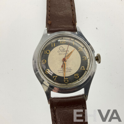 Four Vintage Mechanical Watches Including Felicia De Luxe with Date Function, Valgine with Date Function, Palmex De Luxe, Gisa Swiss