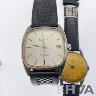 Four Vintage Mechanical Watches Including Felicia De Luxe with Date Function, Valgine with Date Function, Palmex De Luxe, Gisa Swiss