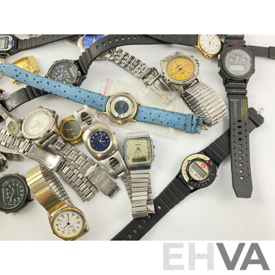 Collection of Digital and Anlogue Watches for Restoration or Parts Including Colorado and Seiko