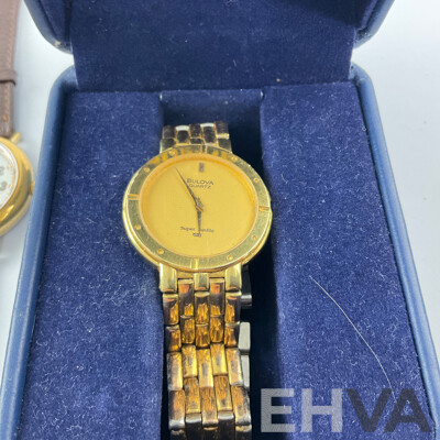 Collection of Women's Watches Including Boxed Guess with Mother of Pearl Face, Jag, Lorus and Boxed Bulova for Repair