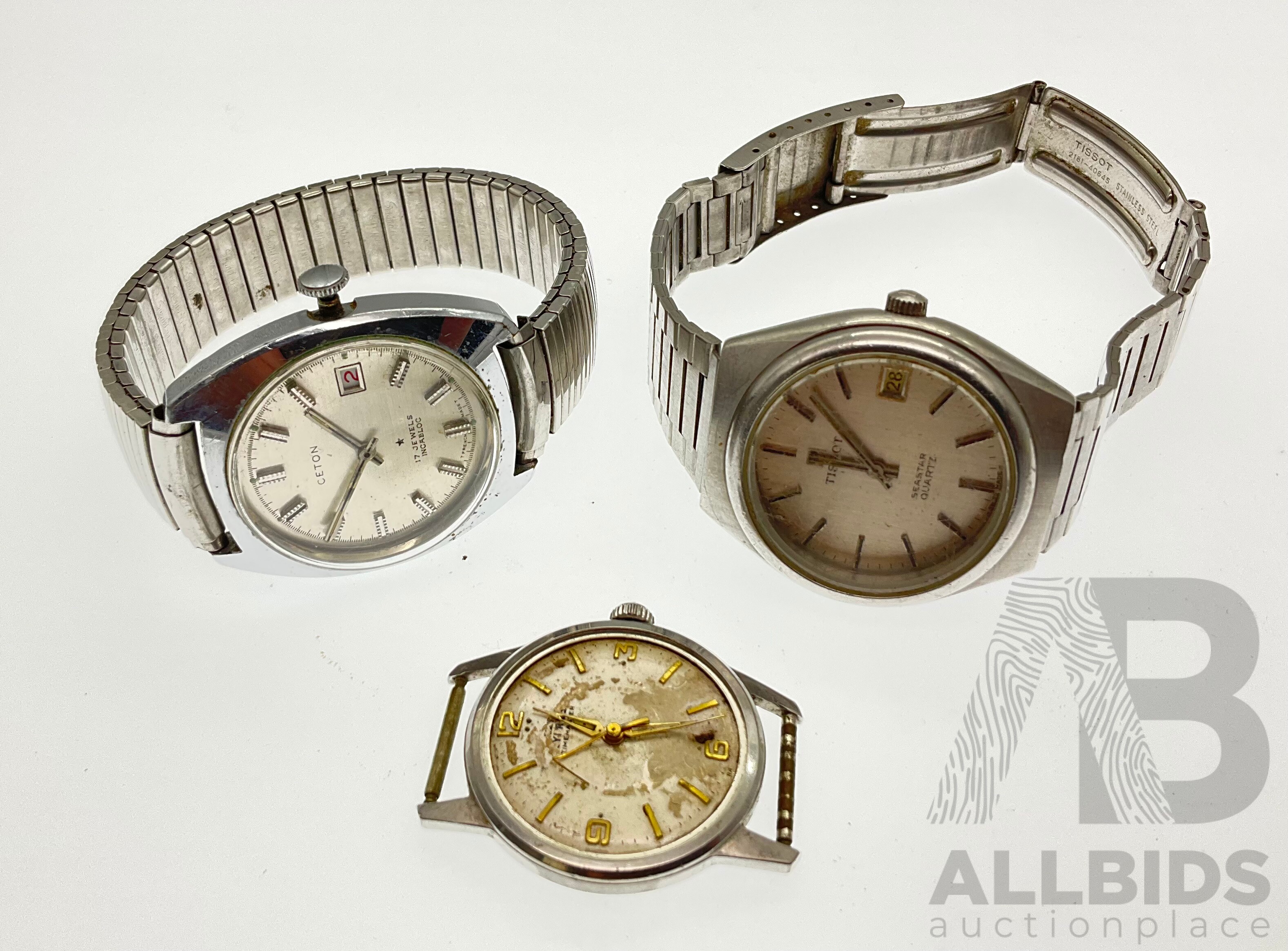 Three Vintage Wrist Watches for Lot 1571683 ALLBIDS