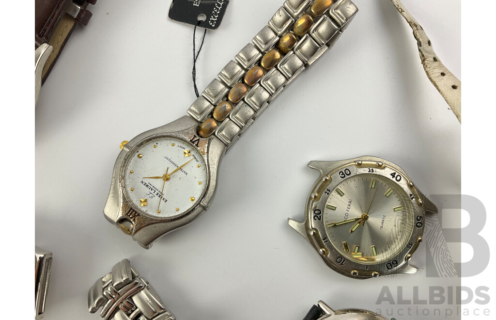 Collection of Men's and Women's Gold/Silver Tone Watches Including Adina, Minox, Heel, and More