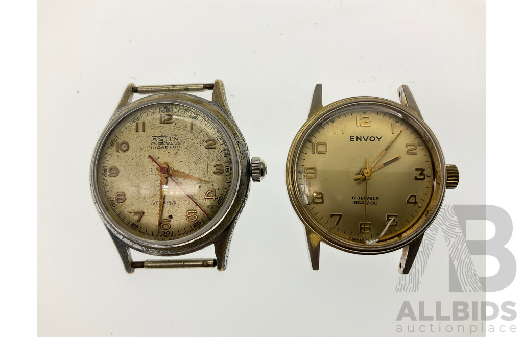 Collection of Vintage Mechanical Watches Including Citizen New Master, Astin, Swss Daros, Cyprus Time Master, Valgine, Envoy