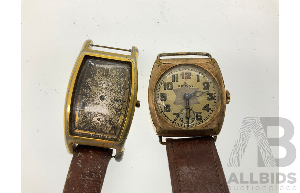 Collection of Vintage Mechanical Watches for Repair or Parts Including Windsor W.R Andrew Mackey, Anker, Regal