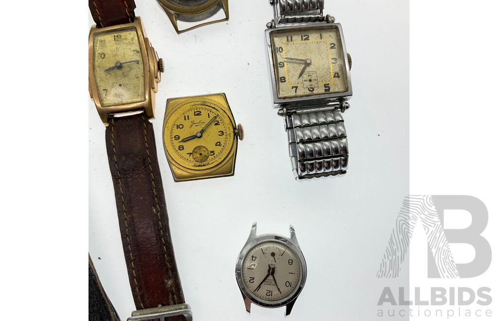 Collection of Gold and Silver Tone Watches for Repair or Parts Including Cyprus, Lincoln, Regent, Relide and More