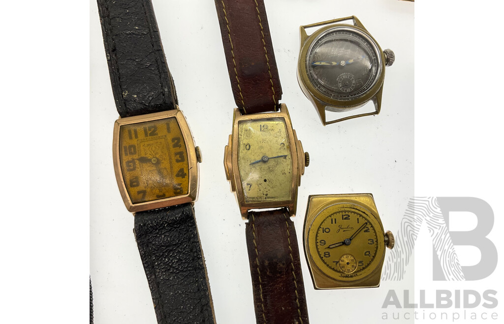 Collection of Gold and Silver Tone Watches for Repair or Parts Including Cyprus, Lincoln, Regent, Relide and More