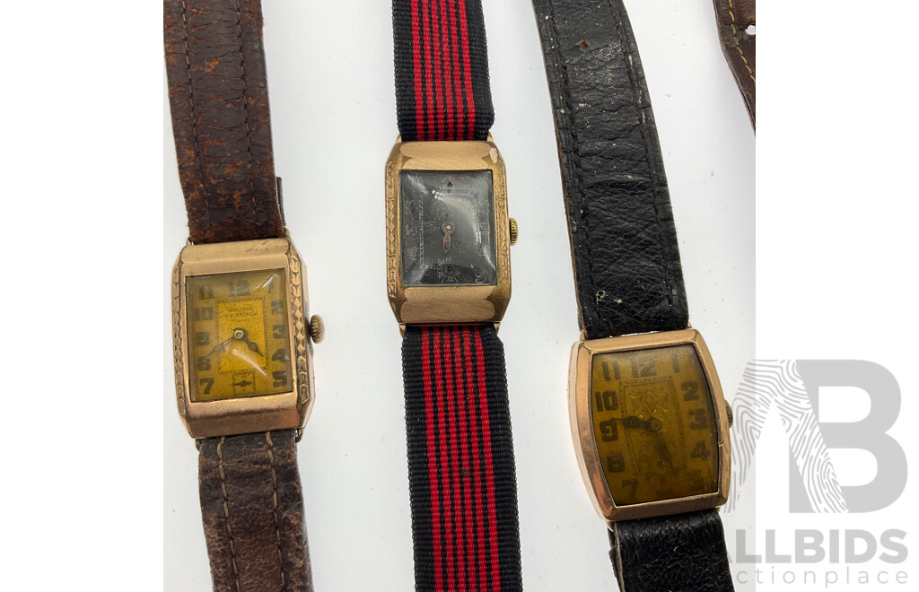 Collection of Gold and Silver Tone Watches for Repair or Parts Including Cyprus, Lincoln, Regent, Relide and More