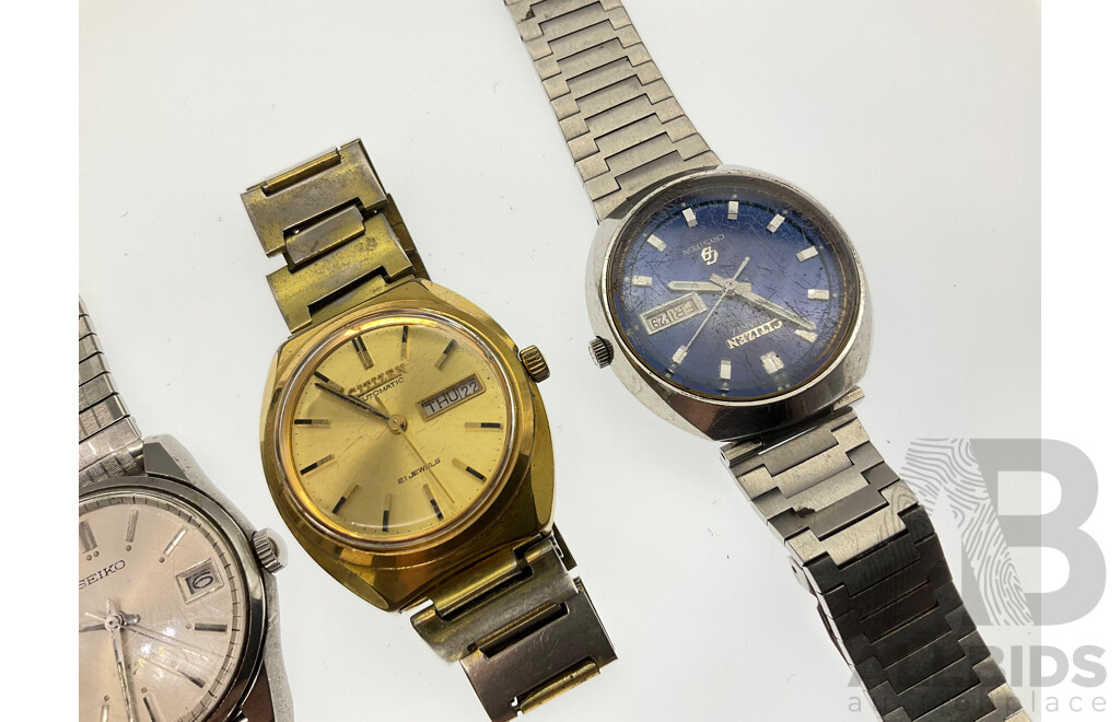 Vintage Seiko and Citizen Watches for Parts or Restoration, Mechanical and Battery