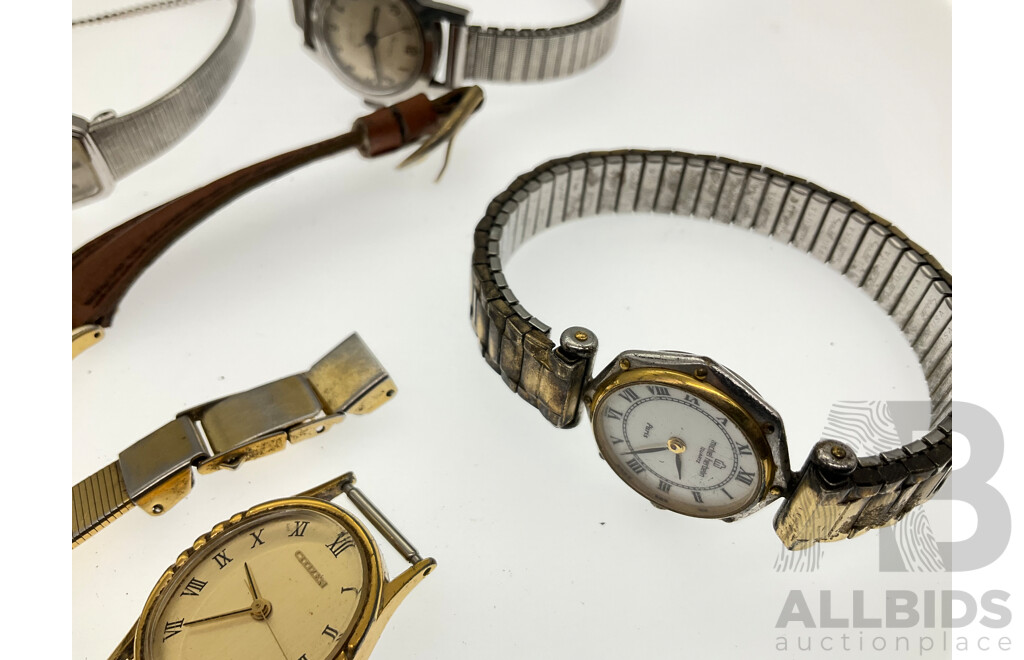 Collection of Women's Vintage Watches, Some for Repair Including Seiko, Citizen and Felicia