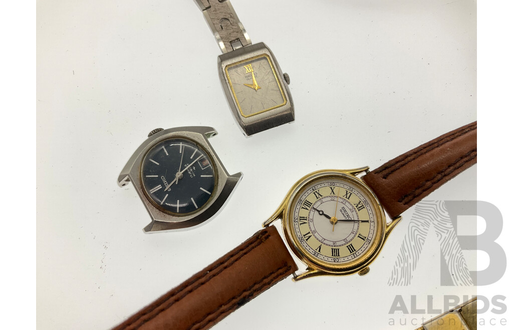 Collection of Women's Vintage Watches, Some for Repair Including Seiko, Citizen and Felicia