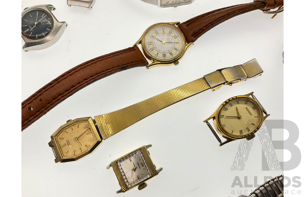 Collection of Women's Vintage Watches, Some for Repair Including Seiko, Citizen and Felicia