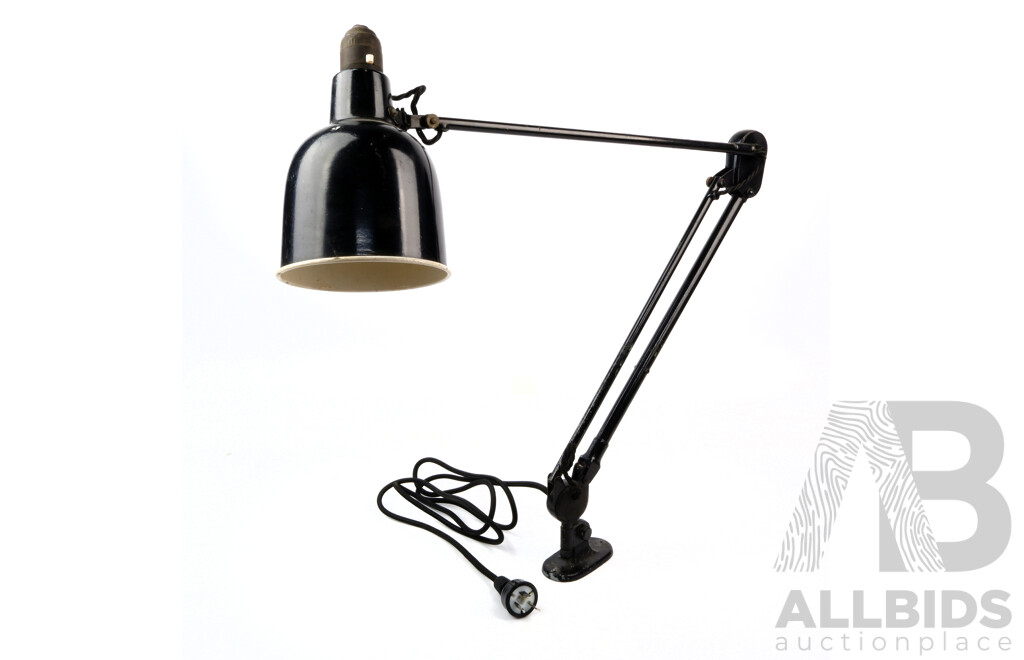 Mid Century Planet Adjustable Desk Lamp, Designed to Be Bolted to Desk