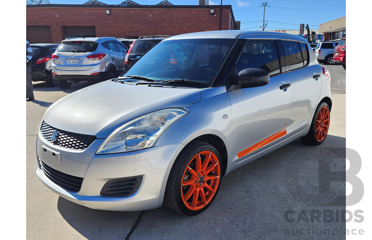 07/2013 Suzuki Swift GA FWD FZ 5D Hatchback Silver/Orange 1.4L