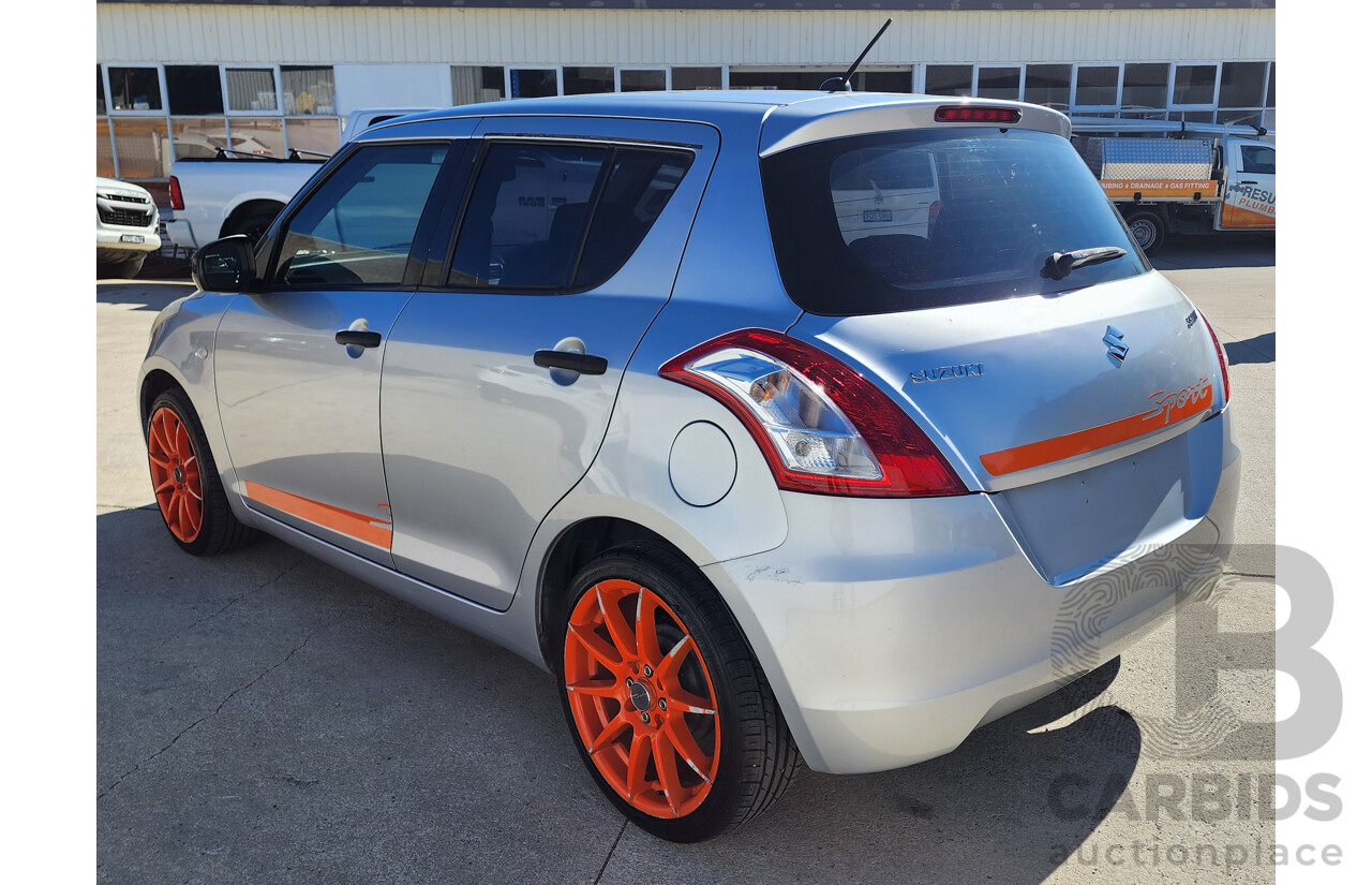 07/2013 Suzuki Swift GA FWD FZ 5D Hatchback Silver/Orange 1.4L