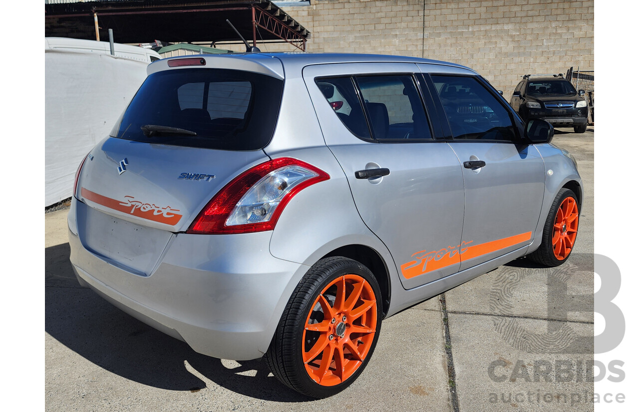 07/2013 Suzuki Swift GA FWD FZ 5D Hatchback Silver/Orange 1.4L