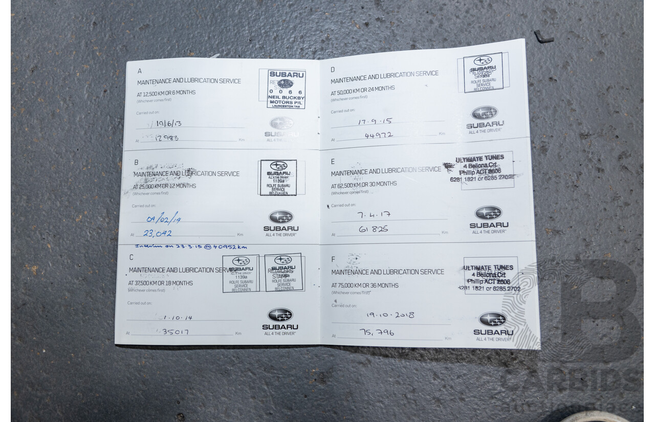 7/2012 Subaru Impreza WRX (AWD) Premium Pack G3 MY12 4d Sedan Metallic Silver Turbo 2.5L