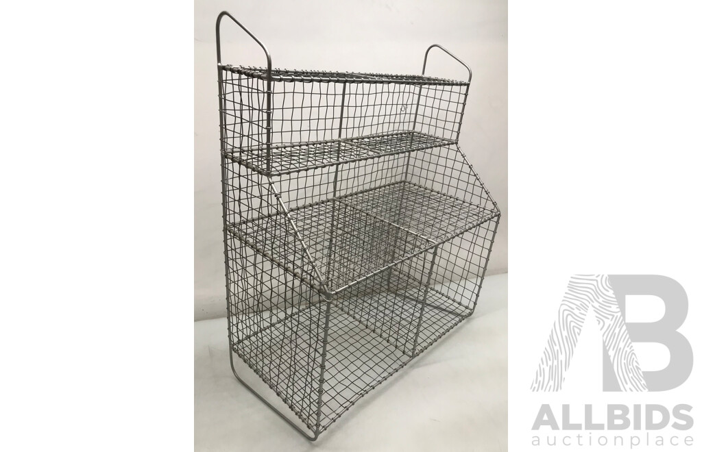 Mesh Wire Display Shelving Rack