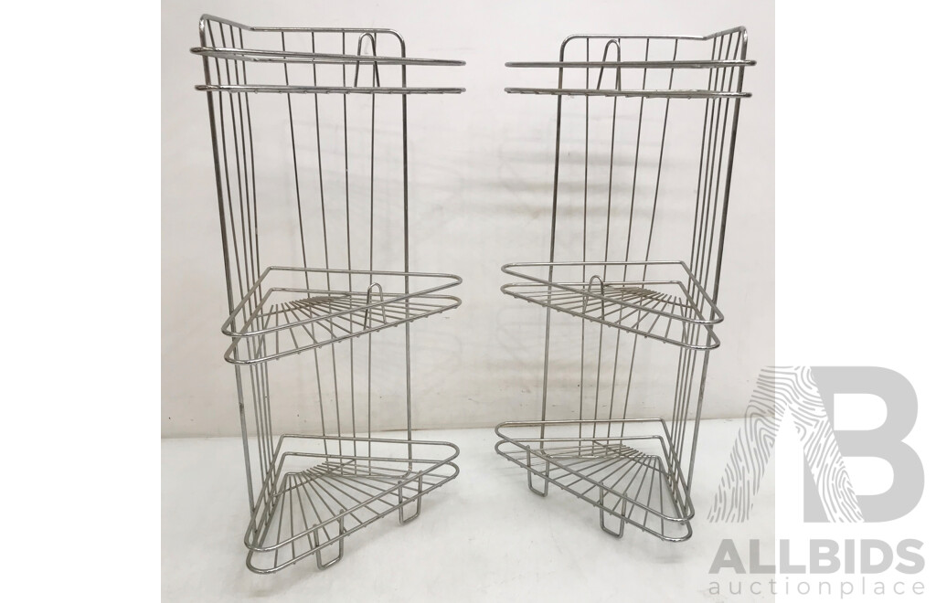 3-Tier Bathroom Rack - Lot of Two