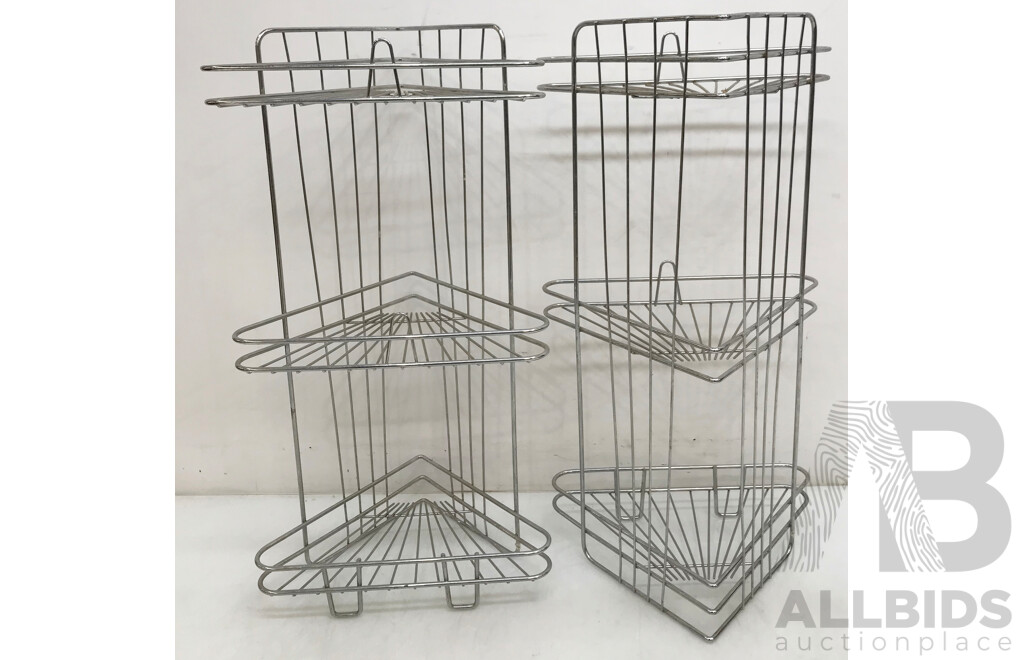 3-Tier Bathroom Rack - Lot of Two