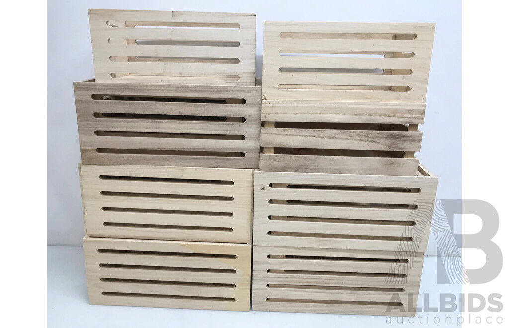 Wooden Storage Crates - Lot of 12